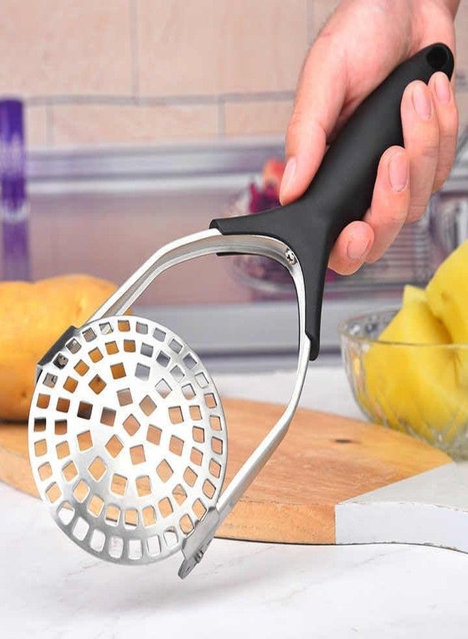 Takositio Stainless Steel Flexible Potato Masher Take Less Space, Gives a Good Grip for Vegetable Smasher, Boiled Potatoes, Pav Bhaji, Stuffed Paratha Silver - Image 3